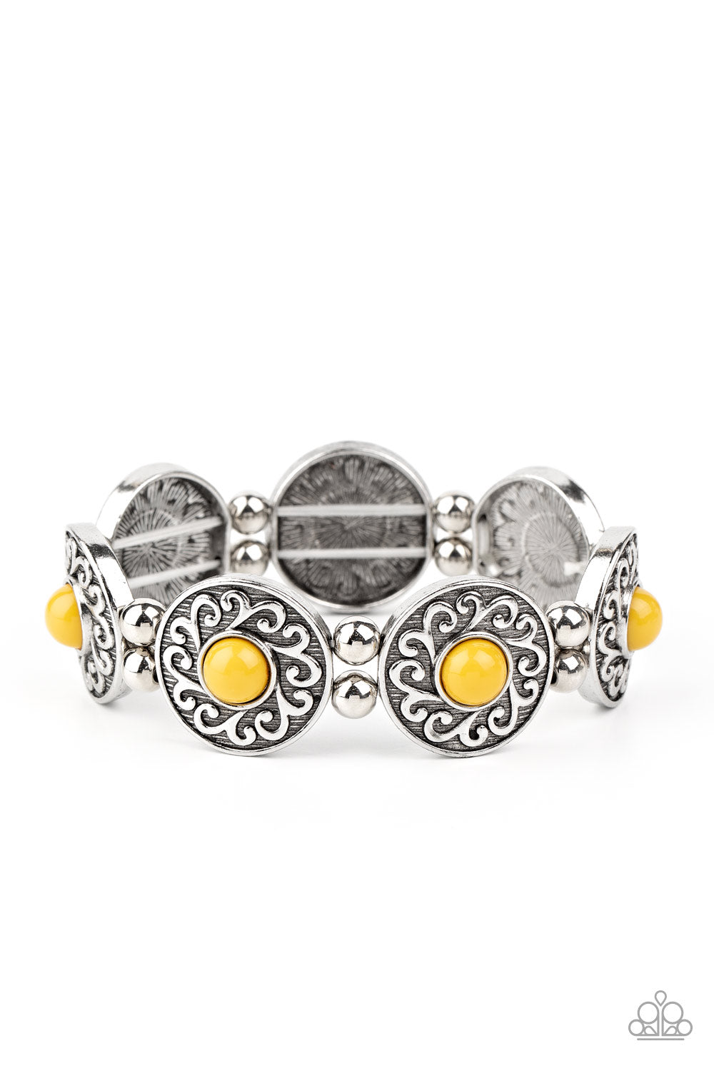 Flirty Finery - Yellow Bracelet