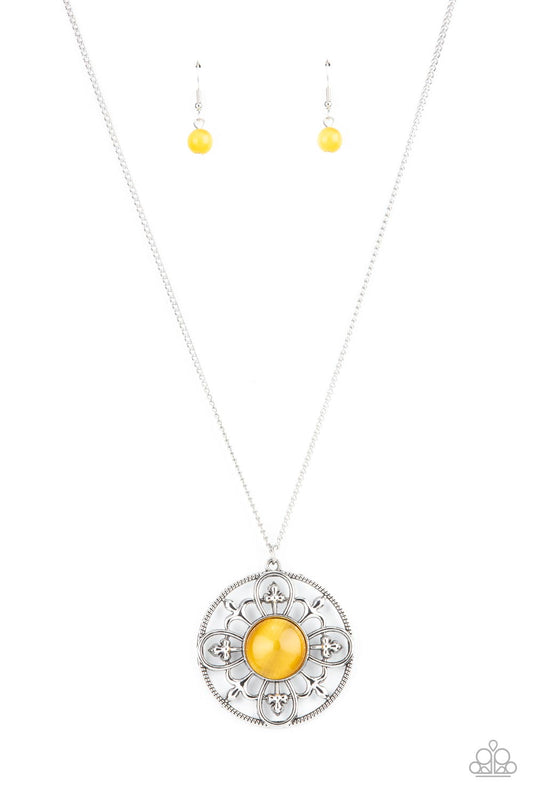Celestial Compass - Yellow Necklace