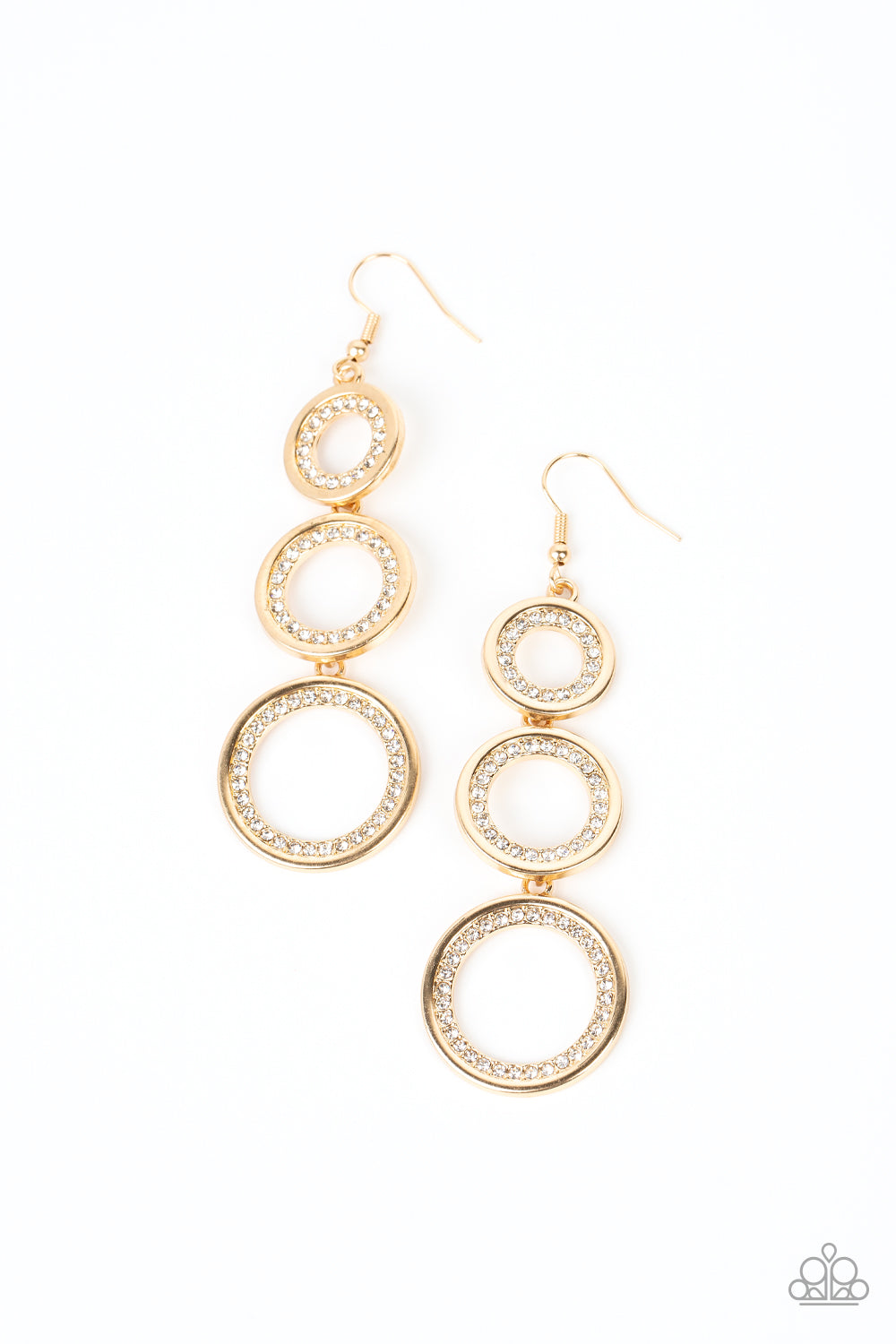 Shimmering in Circles - Gold Earring