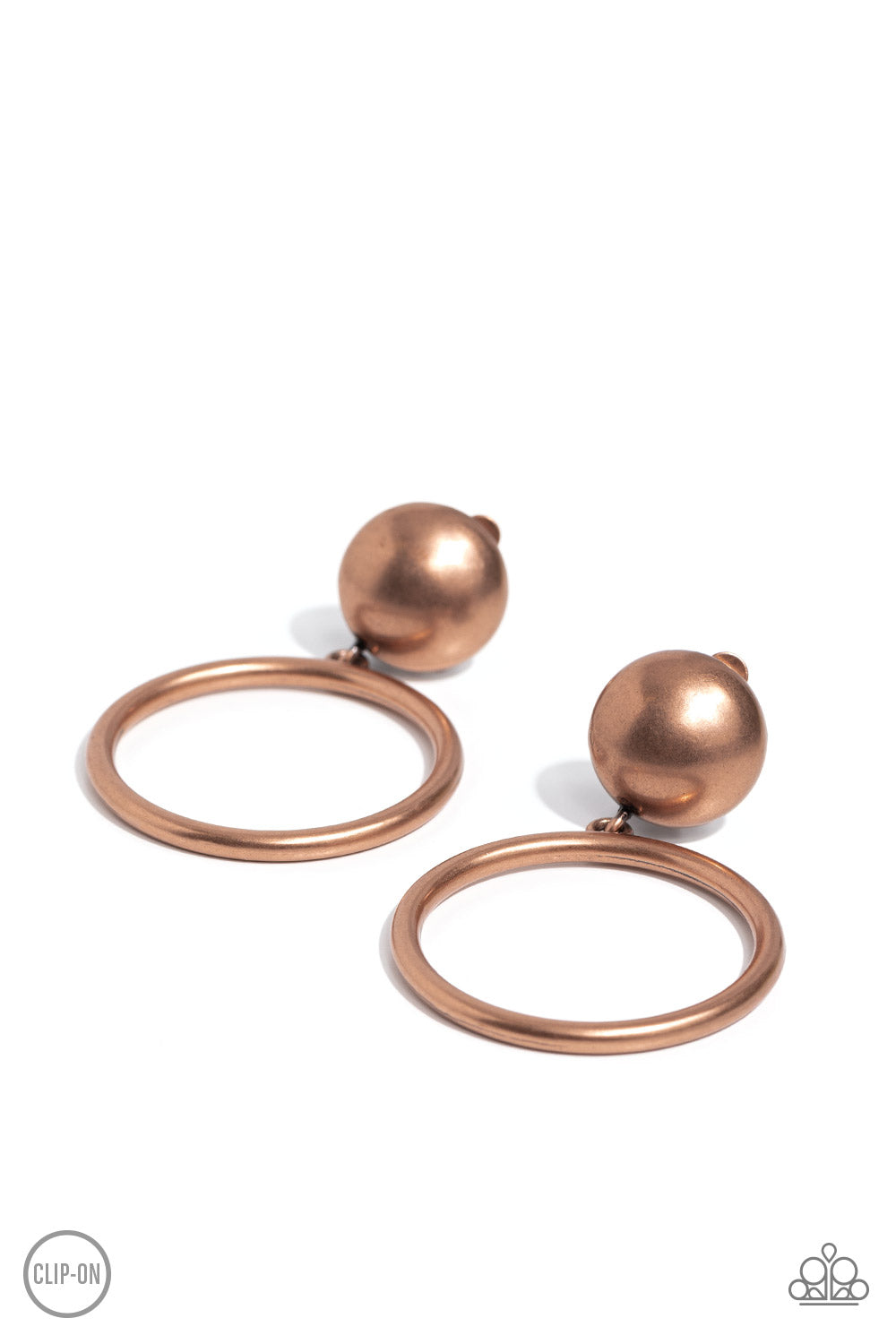 Classic Candescence - Copper Clip-on Earring