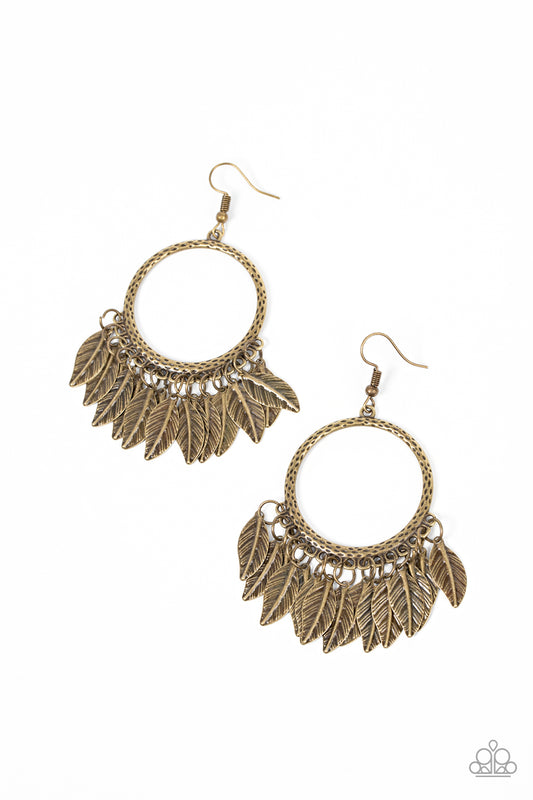 FOWL Tempered - Brass Earring
