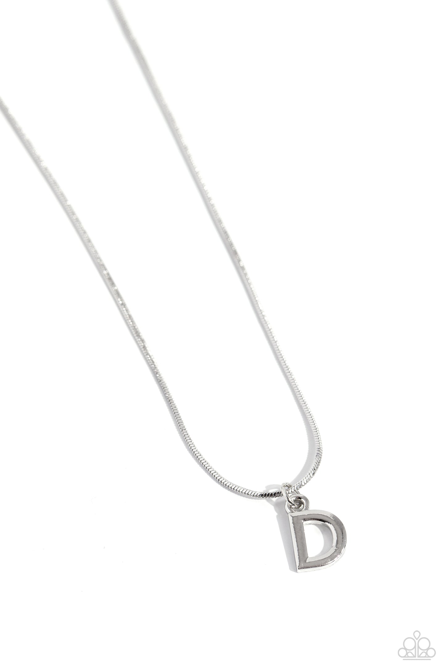 Seize the Initial - Silver - D Necklace