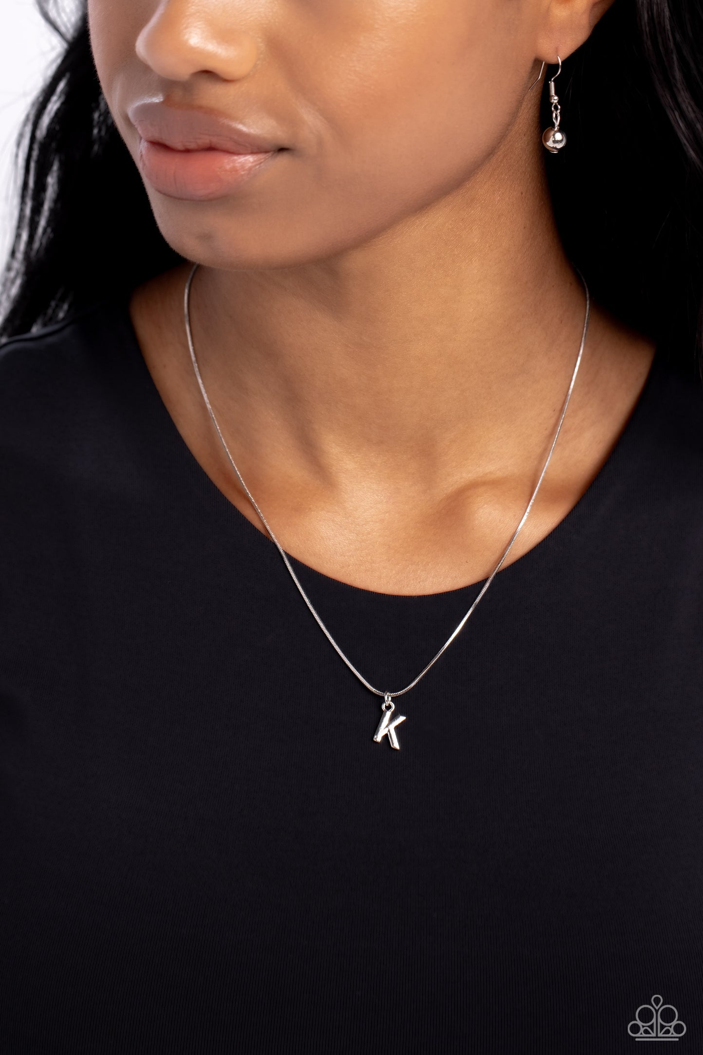 Seize the Initial - Silver - K Necklace